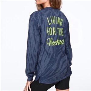 PINK Living For The Weekend Long Sleeve Tee
